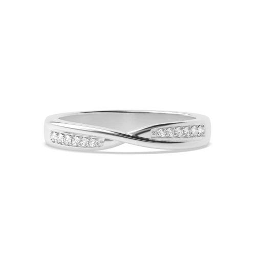 4 Prong Round Dawn mosaic Half Eternity Diamond Rings