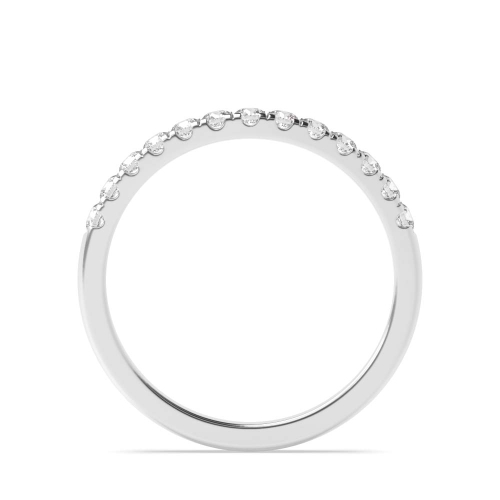 4 Prong Round Moissanite Half Eternity Diamond Ring