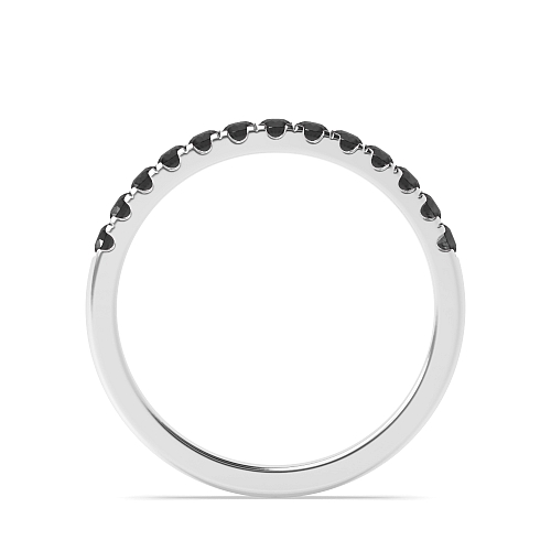 4 Prong Round Wishbone classic Black Eternity Diamond Rings