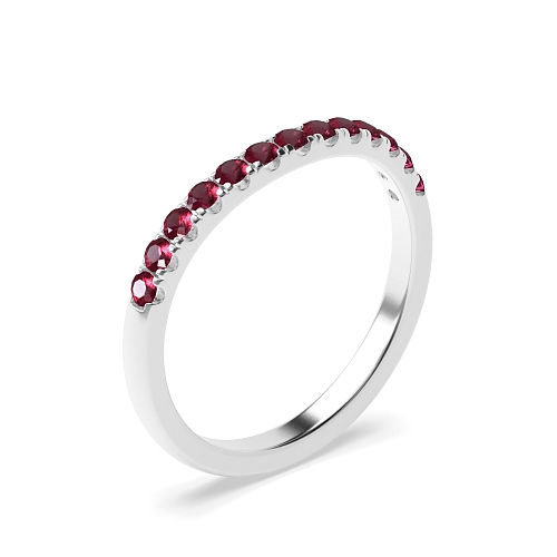 4 Prong Round Wishbone classic Ruby Diamond Rings