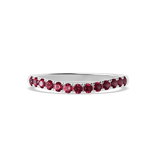 4 Prong Round Wishbone classic Ruby Diamond Rings