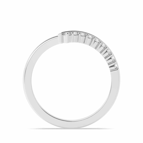 4 Prong Round White Gold Half Eternity Diamond Ring