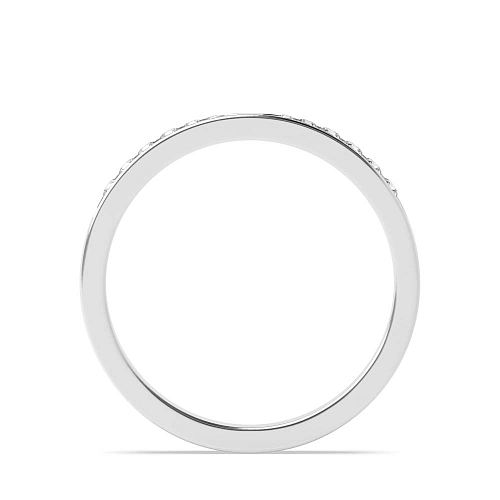 Channel Setting Round curved Lab Grown Half Eternity Diamond Ring