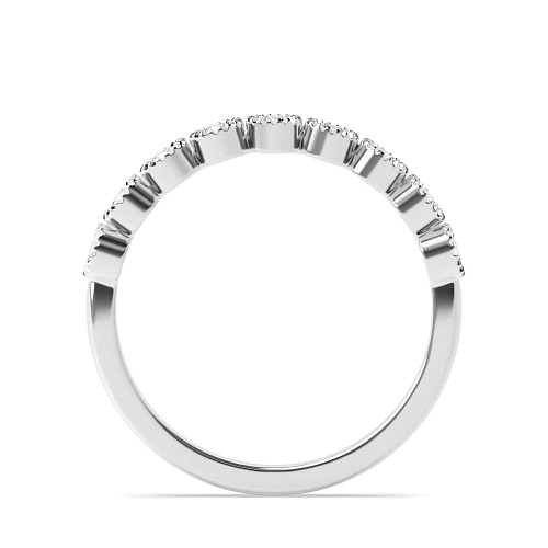 Bezel Setting Round Milligrain Eternity Diamond Rings