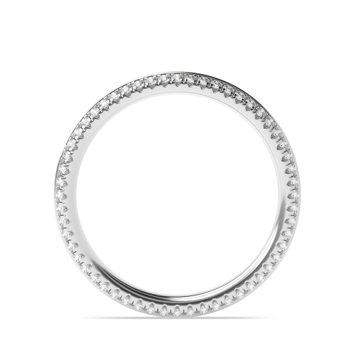 Pave Setting Round knife edge Full Eternity Wedding Band