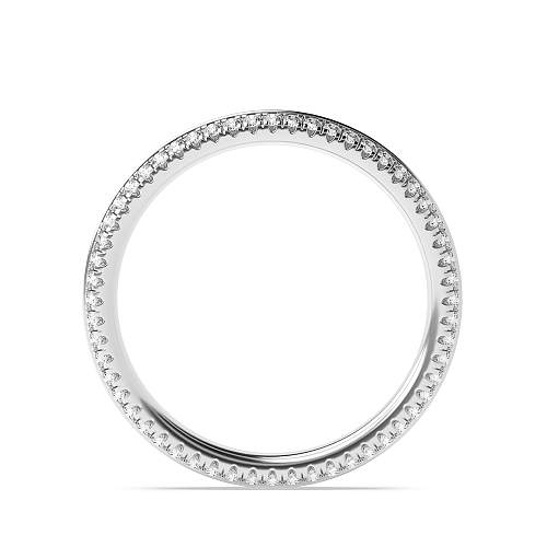 Pave Setting Round White Gold Knife edge Full Eternity Diamond Rings