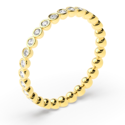 Bezel Setting Minimalist Petit Diamond Full Eternity Wedding Ring (2.20mm)