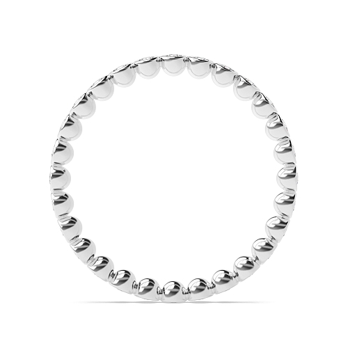 Bezel Setting Round White Gold Petite Diamond Rings