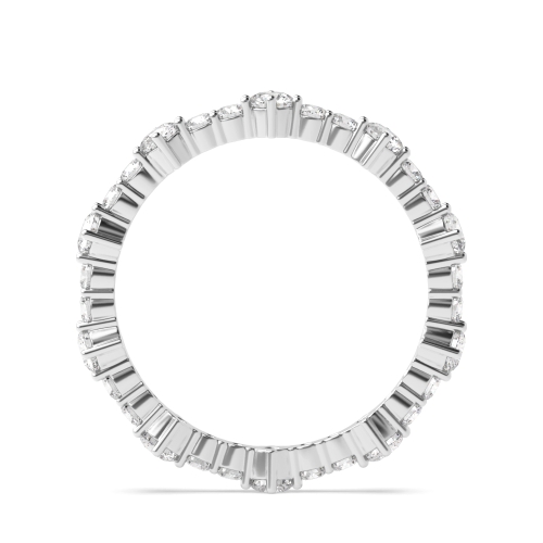 4 Prong Round White Gold Unusual Full Eternity Diamond Rings