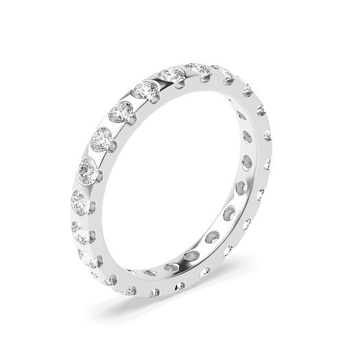 Flush Setting Round White Gold Myst Full Eternity Diamond Rings
