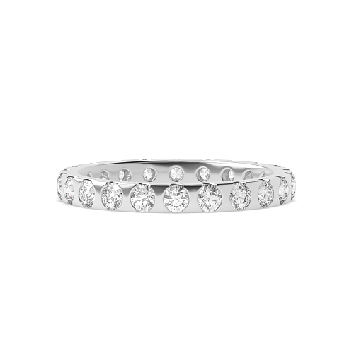 Flush Setting Round White Gold Myst Full Eternity Diamond Rings