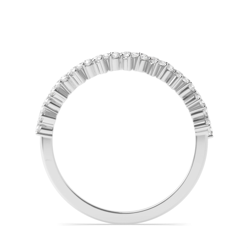 4 Prong Round Lab Grown Half Eternity Diamond Ring