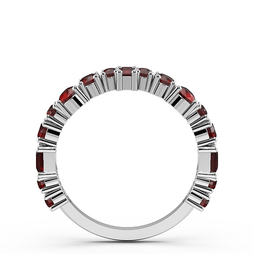 4 Prong Round Mixed shape unique Ruby Diamond Rings