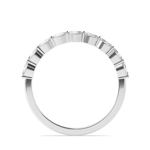 3 Prong Marquise Half Eternity Wedding Band