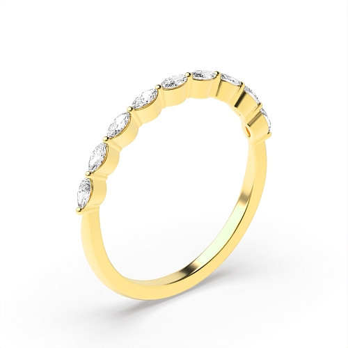 3 Prong Marquise Yellow Gold Dainty Diamond Rings