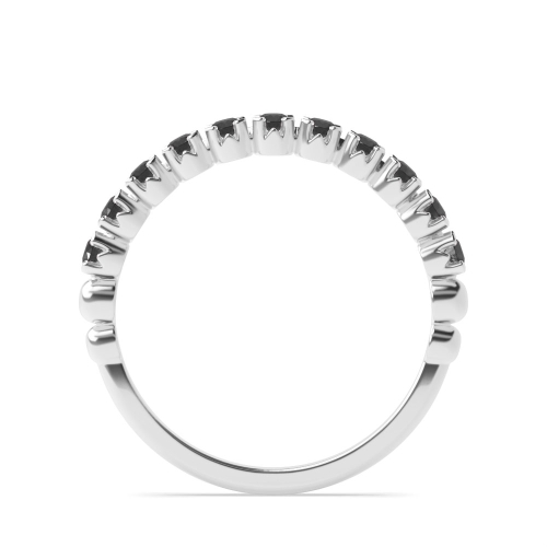 4 Prong Round Black Eternity Diamond Ring