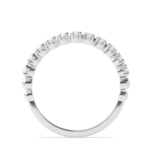 4 Prong Round Silver Eternity Diamond Ring