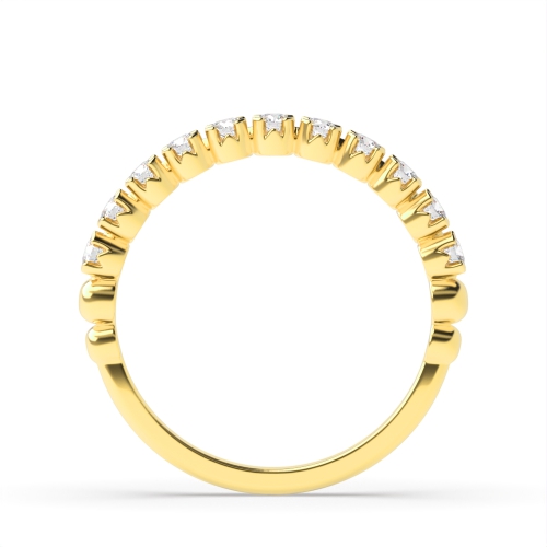 4 Prong Round Yellow Gold Eternity Diamond Ring