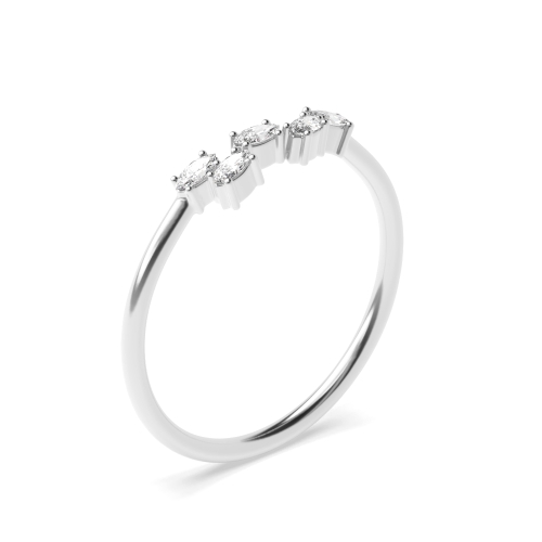 4 Prong Setting Unusual Diamond Cluster Ring for Her (3.50mm)