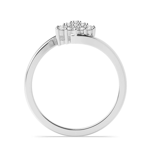Pave Setting Round Twist Moissanite Diamond Rings
