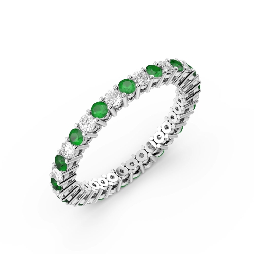 4 Prong Round And diamond Lab Grown Eternity Diamond Rings