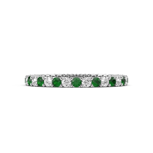 4 Prong Round And diamond Lab Grown Eternity Diamond Rings