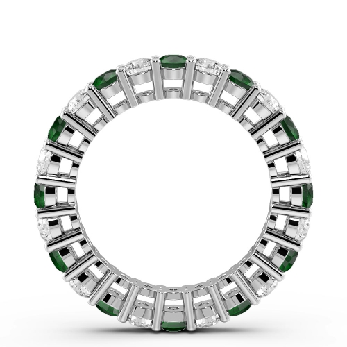 4 Prong Round White Gold And diamond Lab Grown Full Eternity Diamond Rings