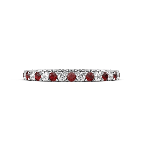 4 Prong Round And diamond Lab Grown Eternity Diamond Rings