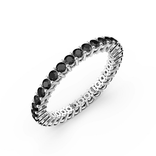 4 Prong Round and Black Eternity Diamond Rings