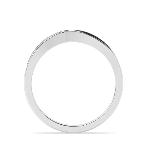 Pave Setting Round Twisted Naturally Mined Eternity Diamond Rings