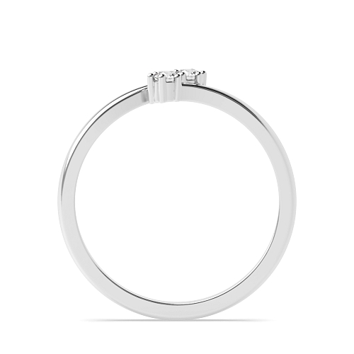 6 Prong Round Platinum Twist Promise Engagement Rings