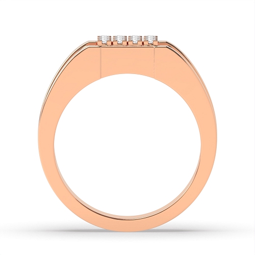 4 Prong Round Rose Gold Luminance cascade Diamond Rings