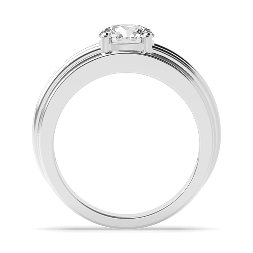 4 Prong Round Wide shank Engagement Rings