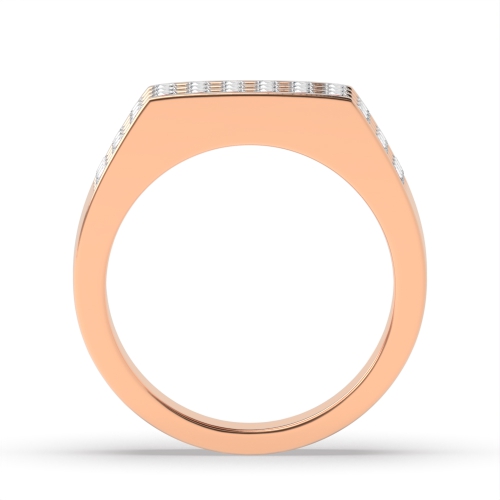 Channel Setting Round Rose Gold Zenith Engagement Rings