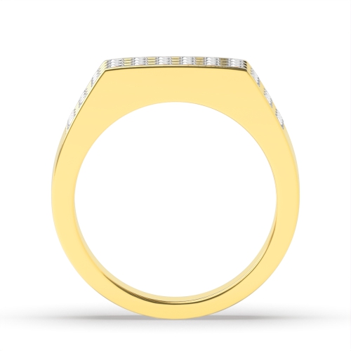 Channel Setting Round Yellow Gold Zenith Engagement Rings