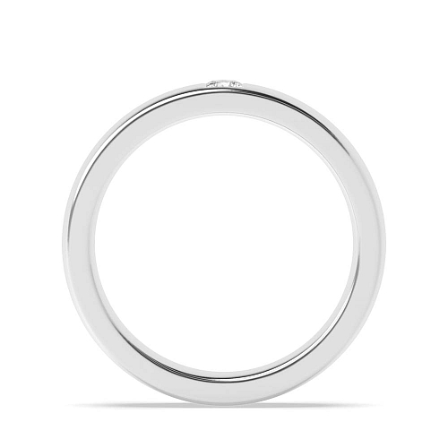 Flush Setting Princess Court profile solitare Lab Grown Diamond Wedding Rings & Bands