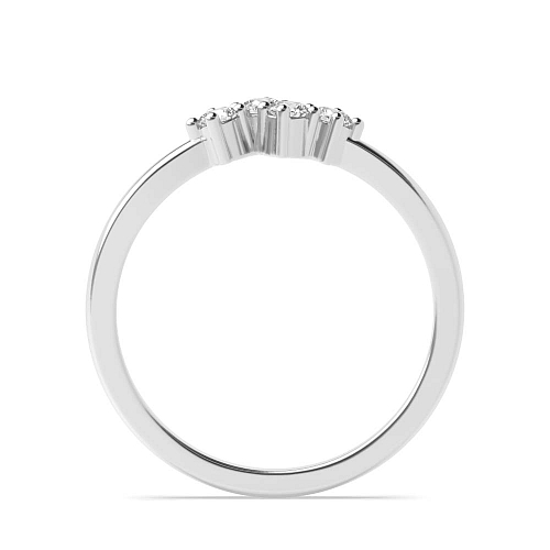 4 Prong Round Abstract Naturally Mined Diamond Rings
