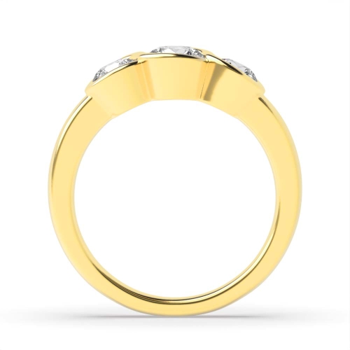 Round Yellow Gold S-link Engagement Rings