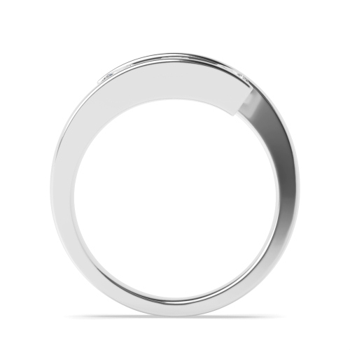 Channel Setting Round Trinity Naturally Mined Diamond Trilogy Engagement Rings
