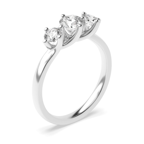 4 Prong Round Twisted claws raised Moissanite Engagement Rings