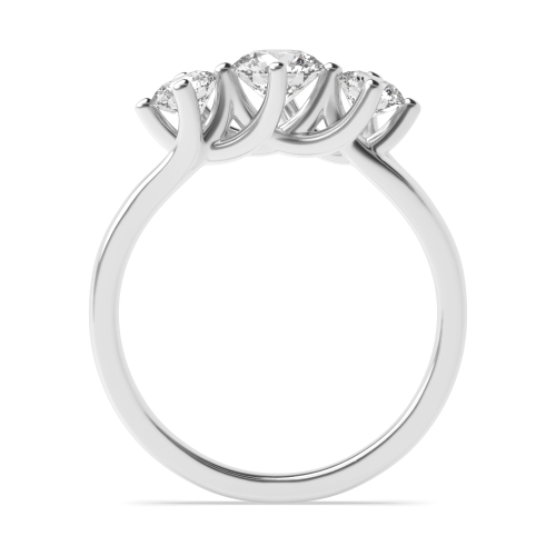 4 Prong Round Twisted claws raised Moissanite Engagement Rings