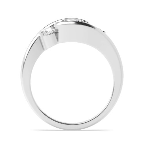 Channel Setting Round Kissing Moissanite Engagement Rings