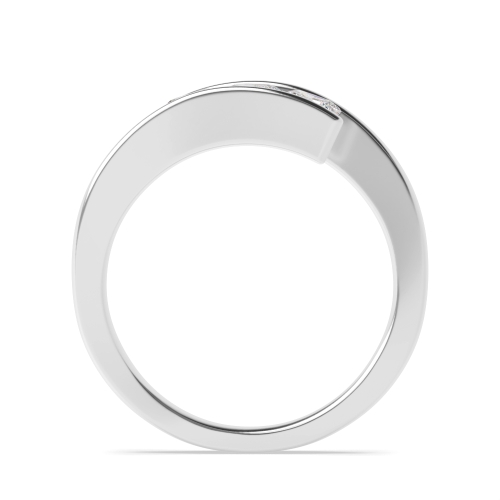 Channel Setting Princess Platinum Crossover Trilogy Engagement Rings