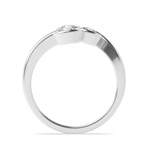 Channel Setting Round Trio Naturally Mined Diamond Trilogy Engagement Rings