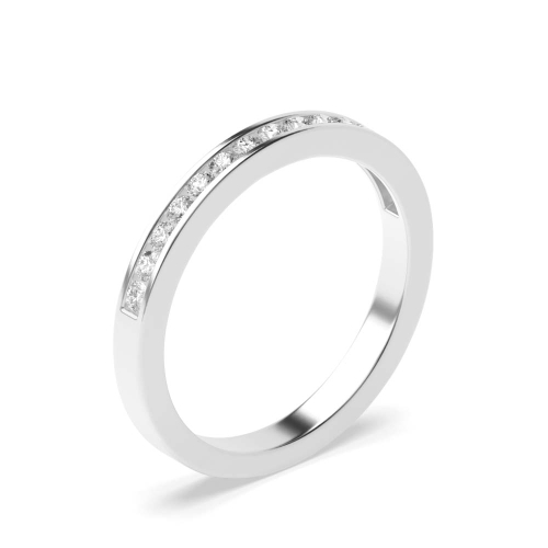 2.5mm to 4.0mm - Half Eternity Channel Setting Round Cut Diamond Ring