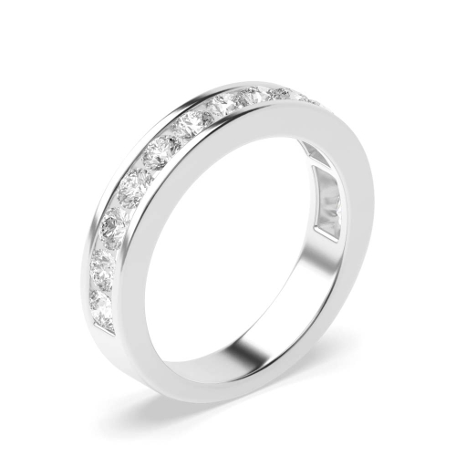 2.5mm to 4.0mm - Half Eternity Channel Setting Round Cut Diamond Ring