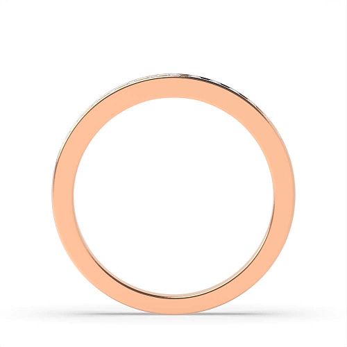 Channel Setting Round Rose Gold Celestial veil Eternity Diamond Rings