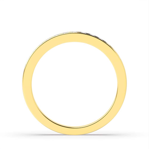 Channel Setting Round Yellow Gold Celestial veil Eternity Diamond Rings