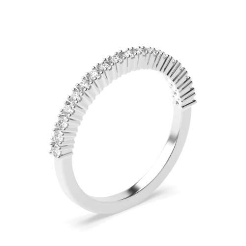 2.0mm to 3.5mm - Half Eternity 4 Prong Setting Round Diamond Ring