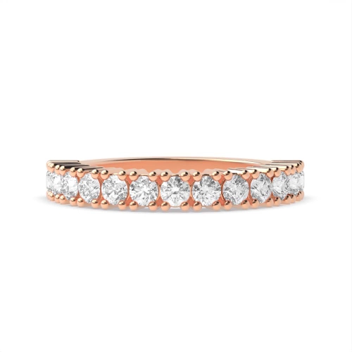 4 Prong Round Rose Gold Radiant silence Eternity Diamond Rings